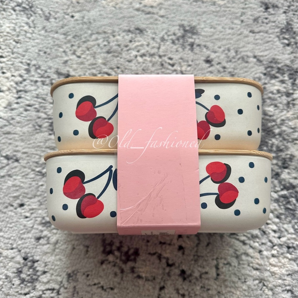 Price Firm - KATE SPADE Cherry Print Container (Set of 2) - Picture 9 of 14